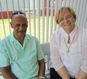 Betty chatting with Colin Barlow